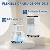 5000 Sq.Ft Dehumidifier for Basement with Drain Hose, 50 Pint Large Best Compressor Dehumidifiers for Home or Garage