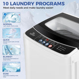 Portable Washing Machine, 17.8Lbs Capacity Full-Automatic Portable Washer, 2.4Cu.ft Washer and Dryer Combo with Drain