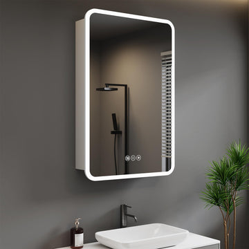 16 x 24 Inch Medicine Cabinet with Mirror and LED Light