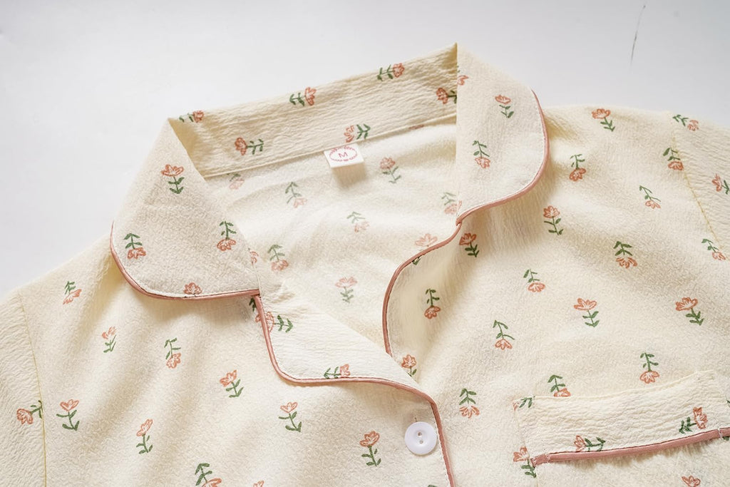 Big Girls Button Down Pajama Sets 2PCS Shorts Set for Teens