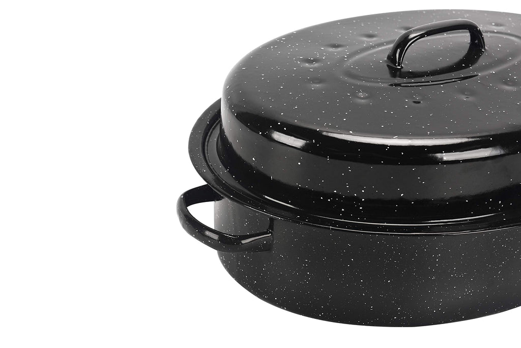 17-inch Covered Oval Enamel Roaster