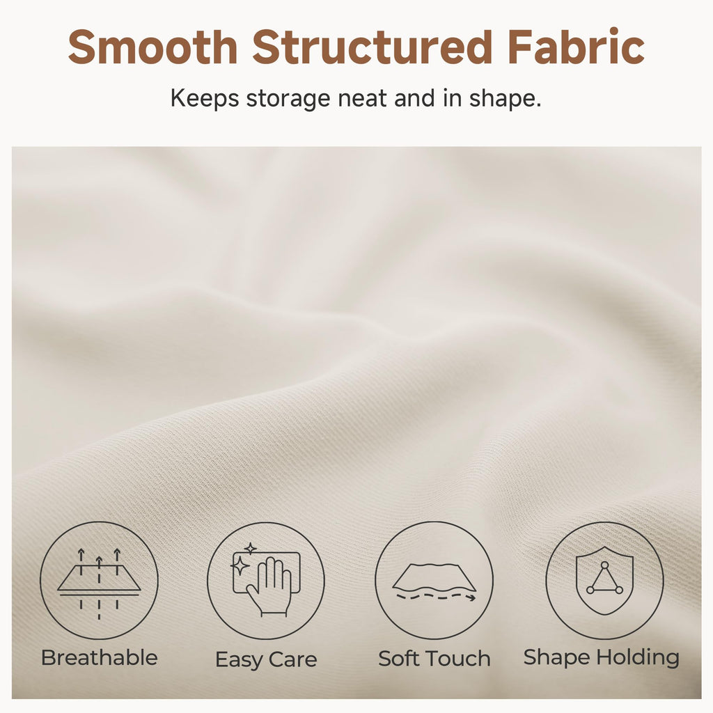 Bins, Beige (Cottlyn Fabric), 3-Pack, Large
