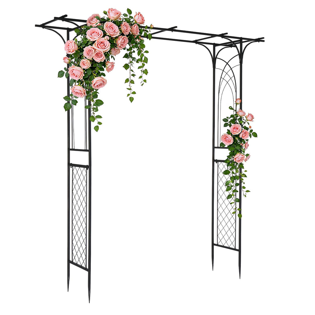 Garden Arbor, Arch for Wedding Ceremony Party, Christmas Garden Decor Steel Garden Trellis for Plant Climbing, Arch