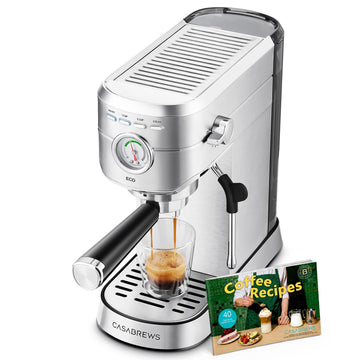 PFAS-Free Espresso Machine with Milk Frother Steam Wand