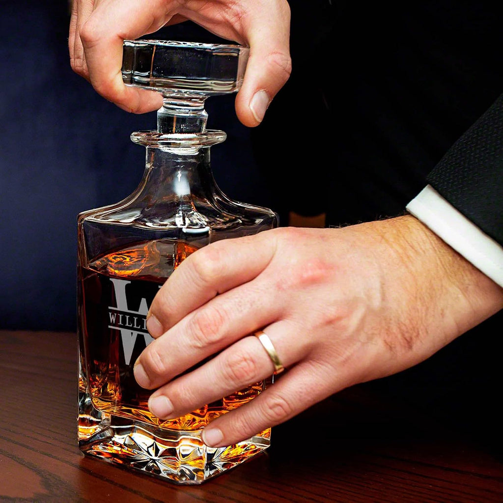 Custom Whiskey Decanter Presentation Set - Set of 6
