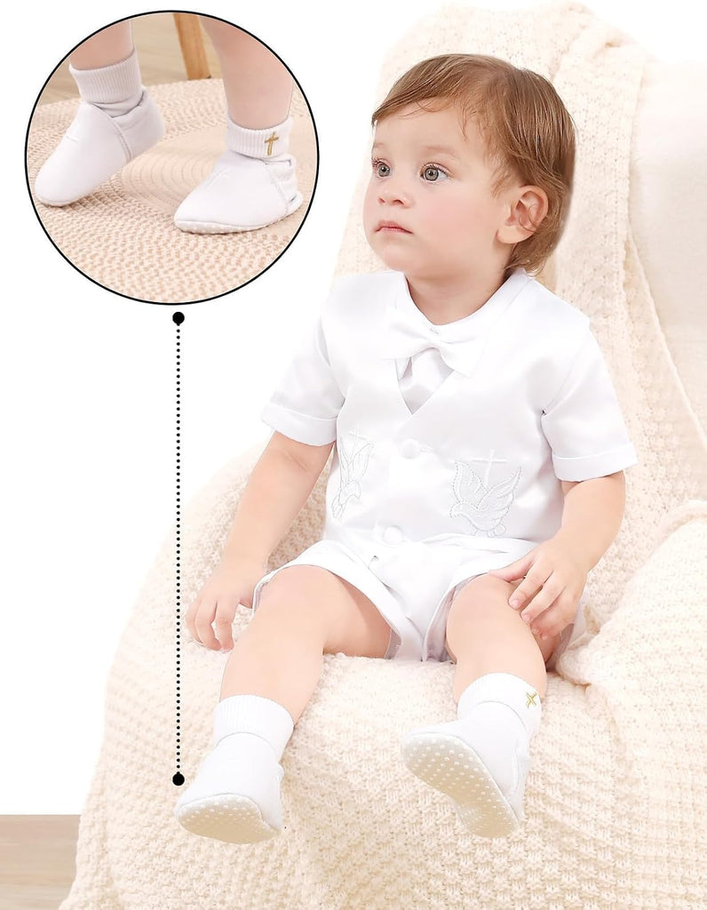 Baptism Shoes for Baby Boy Infant Soft Sole Christening Sneaker