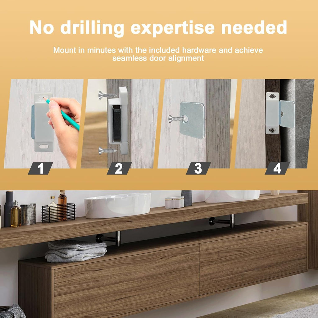 12Pcs Cabinet Door Magnets Catch Magnetic Door Catch, Magnetic Shutter Hardware Drawer Magnet Latch Cabinet Magnets for
