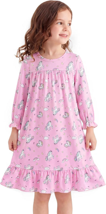 Girls Nightgowns Princess Pajama Dress Soft Sleepwear