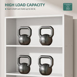 Bookshelf, Industrial Bookshelves and Bookcases with Doors Floor Standing 6 Shelf Display Storage Shelves 70.6 inches
