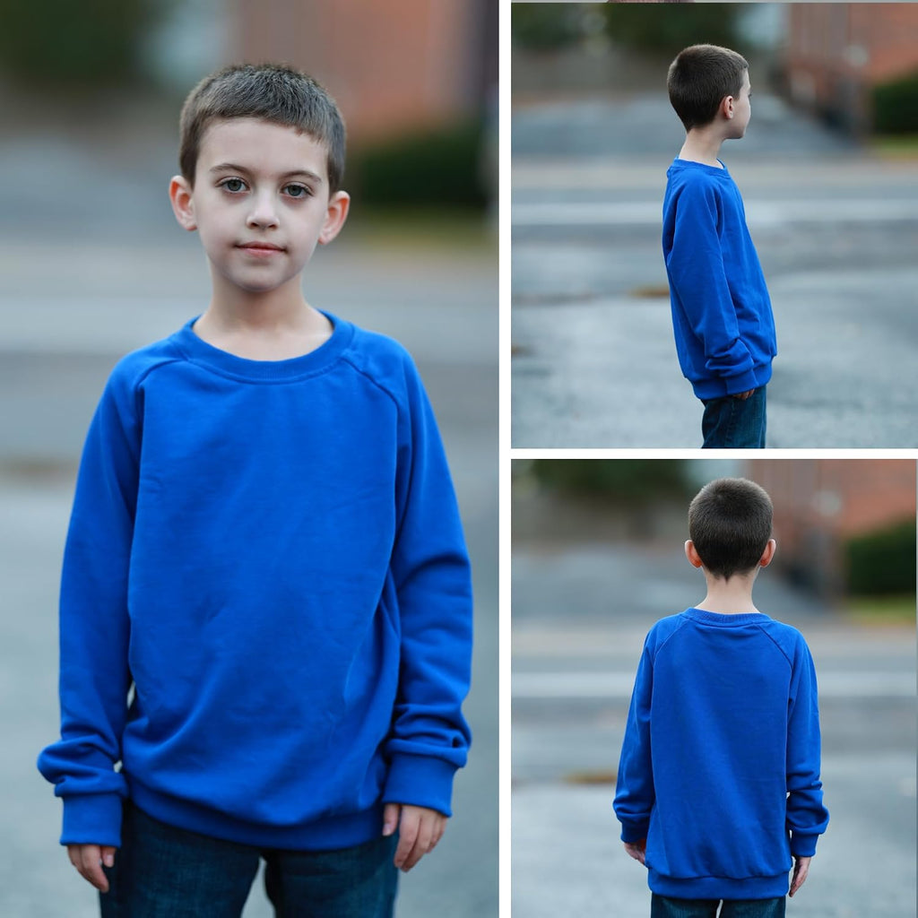 Boys Crewneck Sweatshirt, Cotton Long Sleeve Pullover
