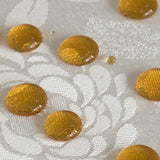 Rose Jacquard Textured Tablecloth Waterproof Spillproof Lace Trim Rectangle Table Cloth, Oblong Tabl