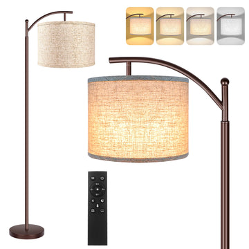 Floor Lamp, 4 Color Temperature LED Floor Lamp with Remote Control & Foot Switch, LED Bulb Included, Modern Standing