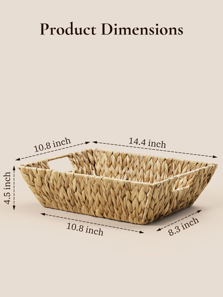 Wicker Gift Basket Water Hyacinth Basket for Gifts Empty