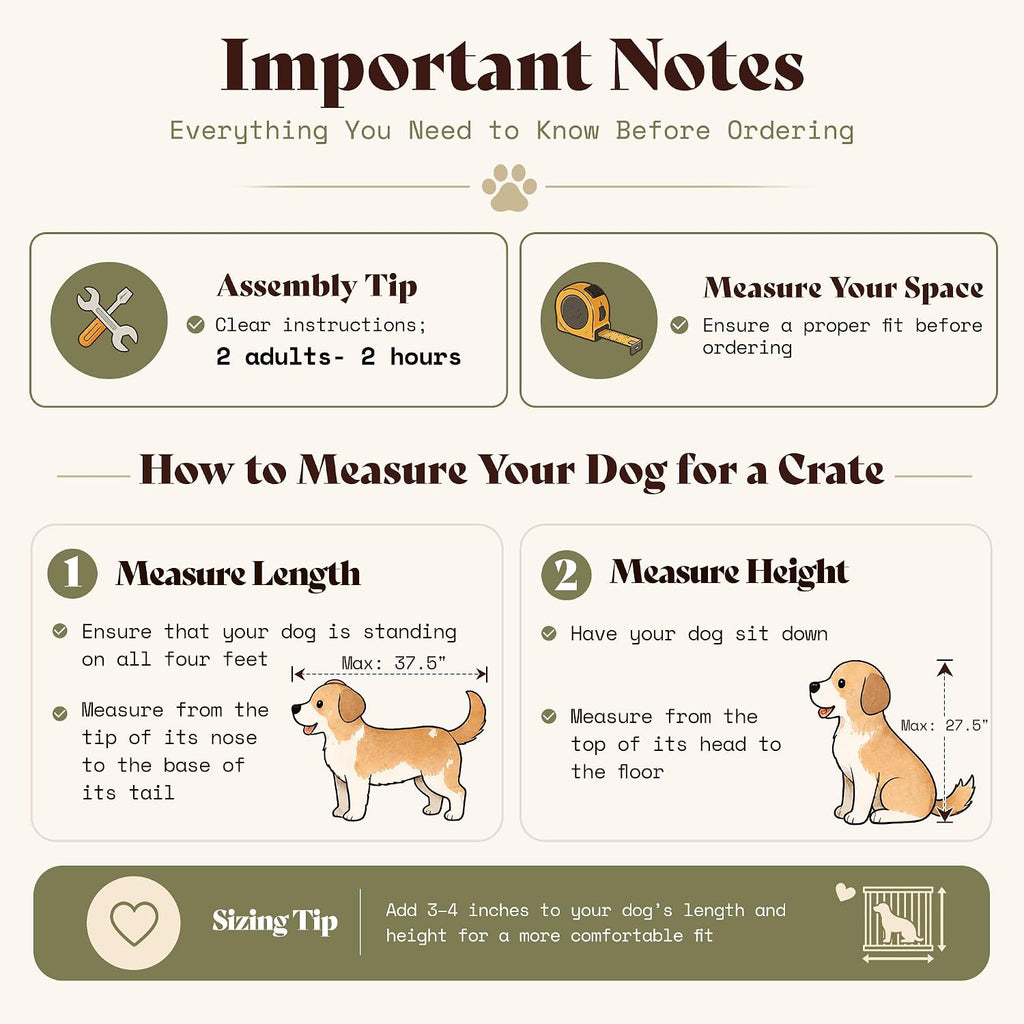 Corner Dog Crate Furniture for Dogs Space-Saving