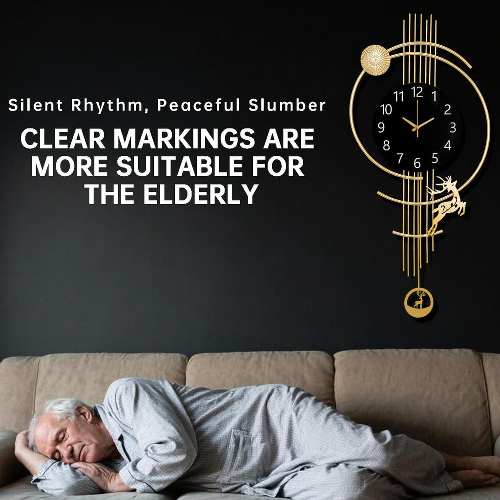 Large Wall Clocks, Silent Non Ticking Battery Operated Oversized Modern Wall Clock, Farmhouse, Office, Kitchen Home