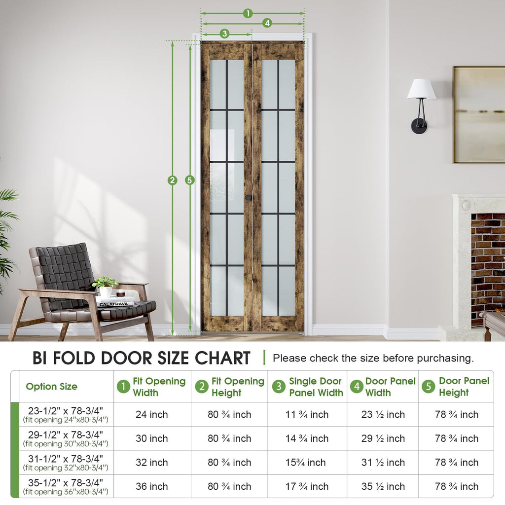 Preassembled Bifold Closet Doors for 24" X 80" Opening
