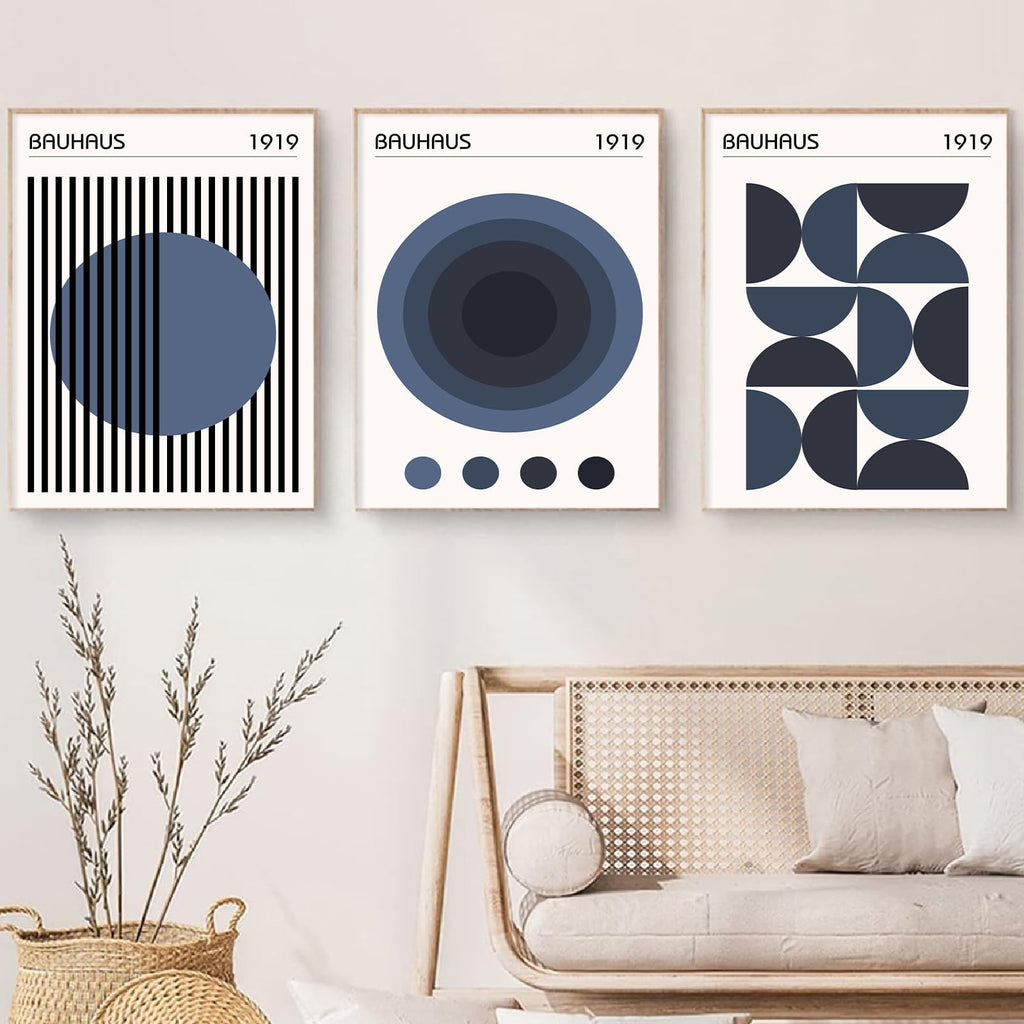 Minimalist Geometric Wall Art Bauhaus Exhibition Poster Abstract Shape Prints Mid Century Modern Artwork Boho Modern