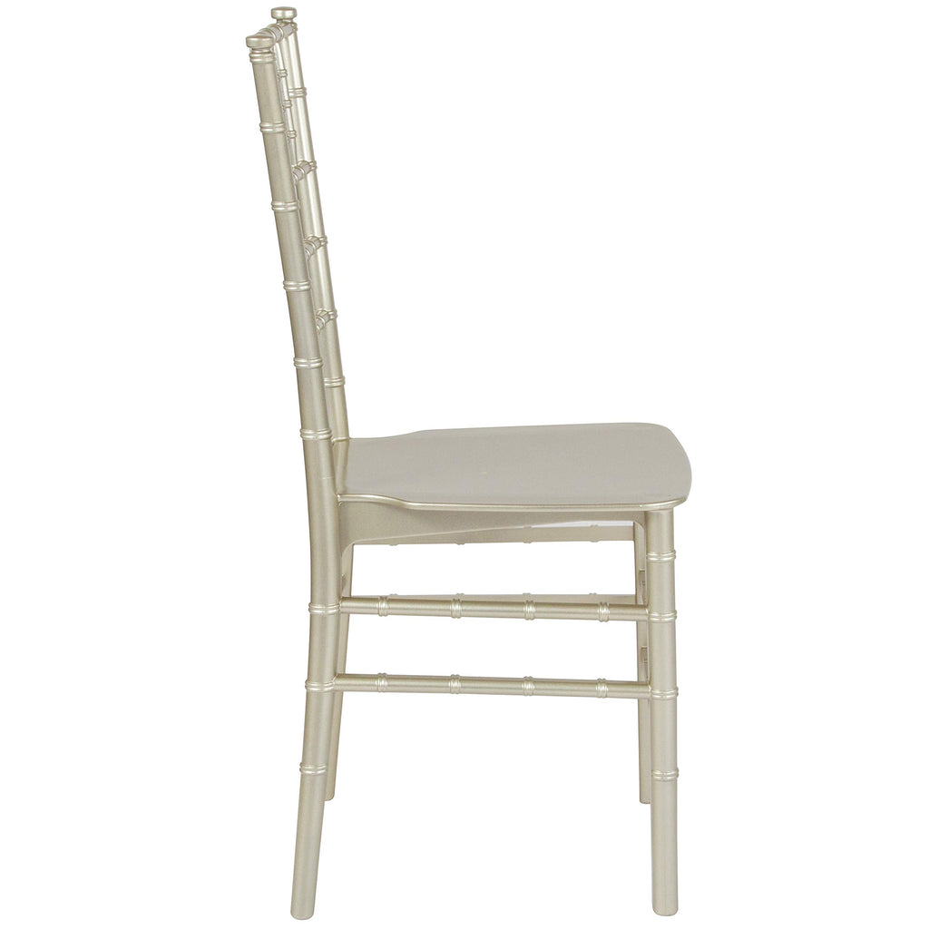 2 Pack HERCULES Series Champagne Resin Stacking Chiavari Chair