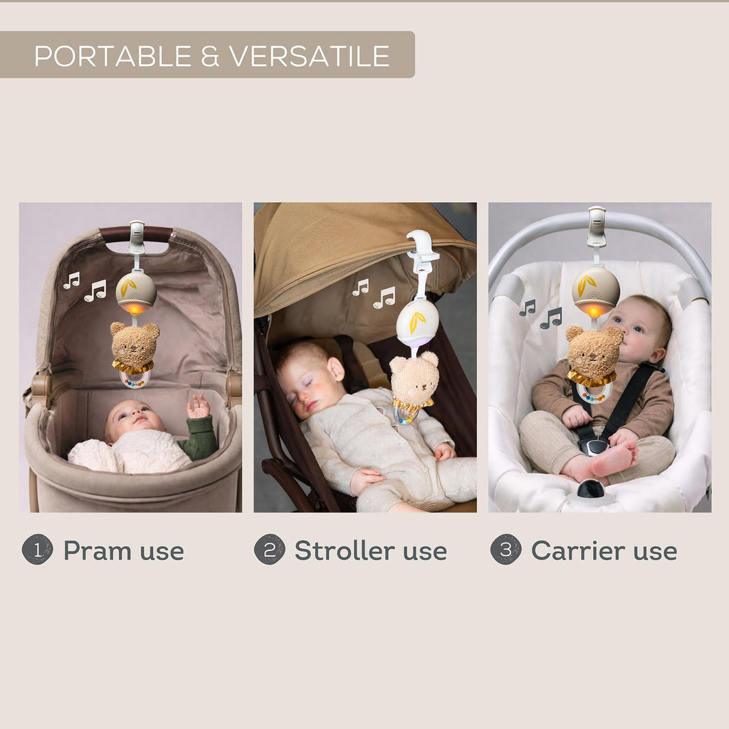Portable Sound Machine for Baby Kids, Sleep Soother, 22 Min Music & Lights, White Noise, Shush, Travel, Registry