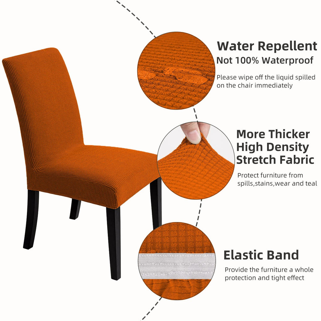 Chair Covers - Stretch Chair Slipcovers for Decorative Seat Protector Armless Removable Washable Elastic Dinner