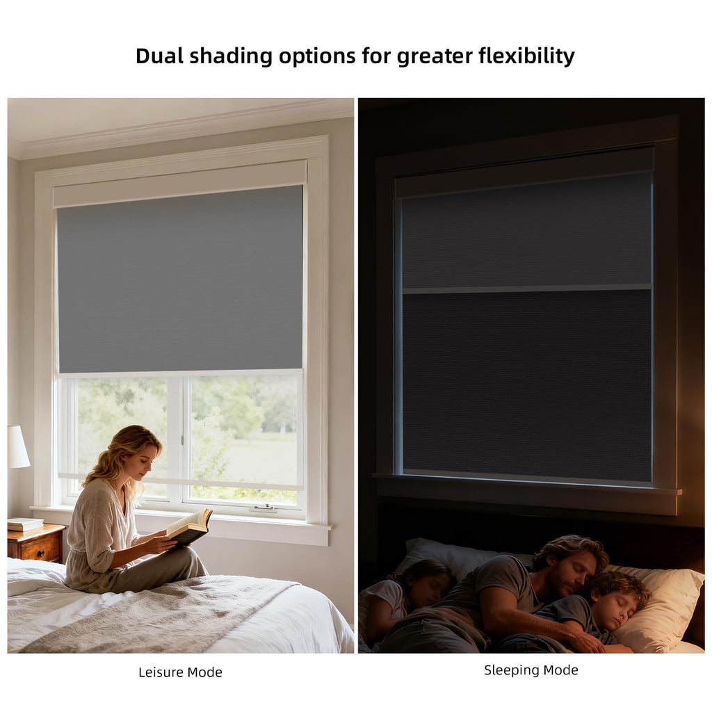 Motorized Day and Night Double Smart Blind with Valance Custom Size