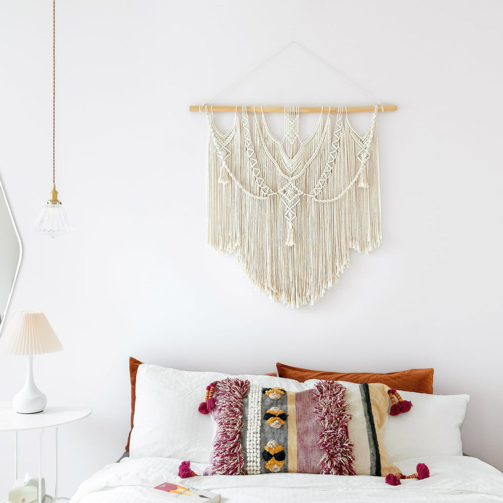 Macrame Wall Hanging Boho Home Decor Chic Woven Decoration Living Room Apartment Dorm Gallery Perfect Christmas Gift