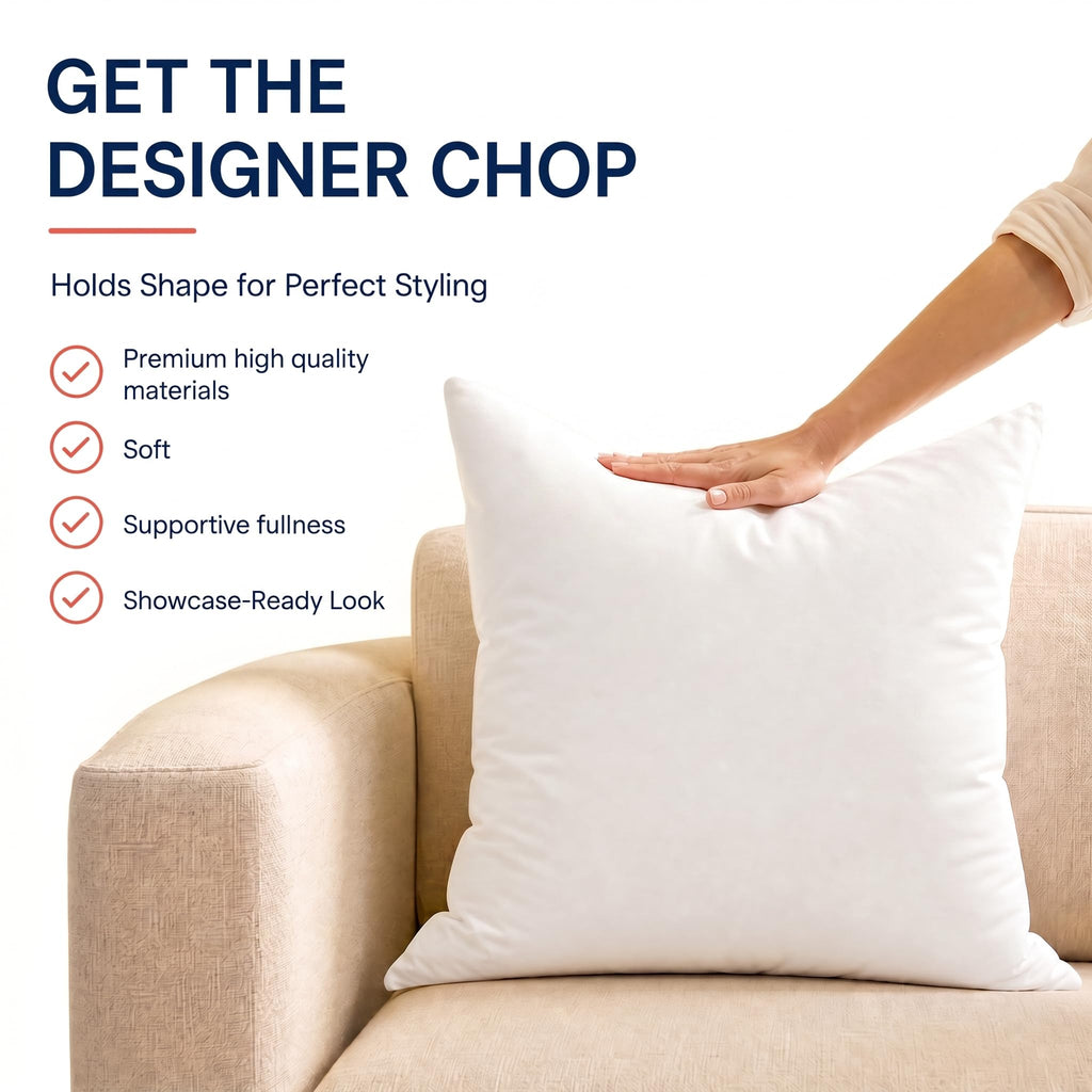 12x20 Lumbar Pillow Inserts, Set of 4, 100% Cotton Cover, 4 Pack