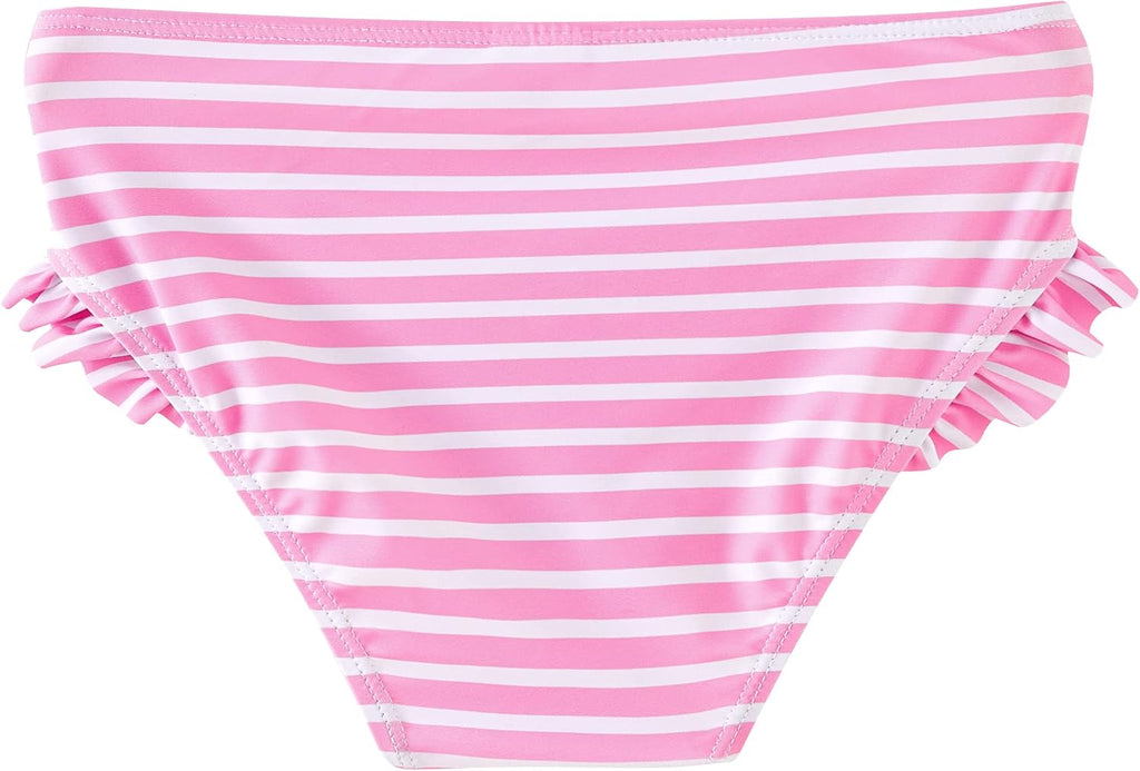 Toddler and Little Girls Rash Guard Sets with Bikini Bottom Swimwear