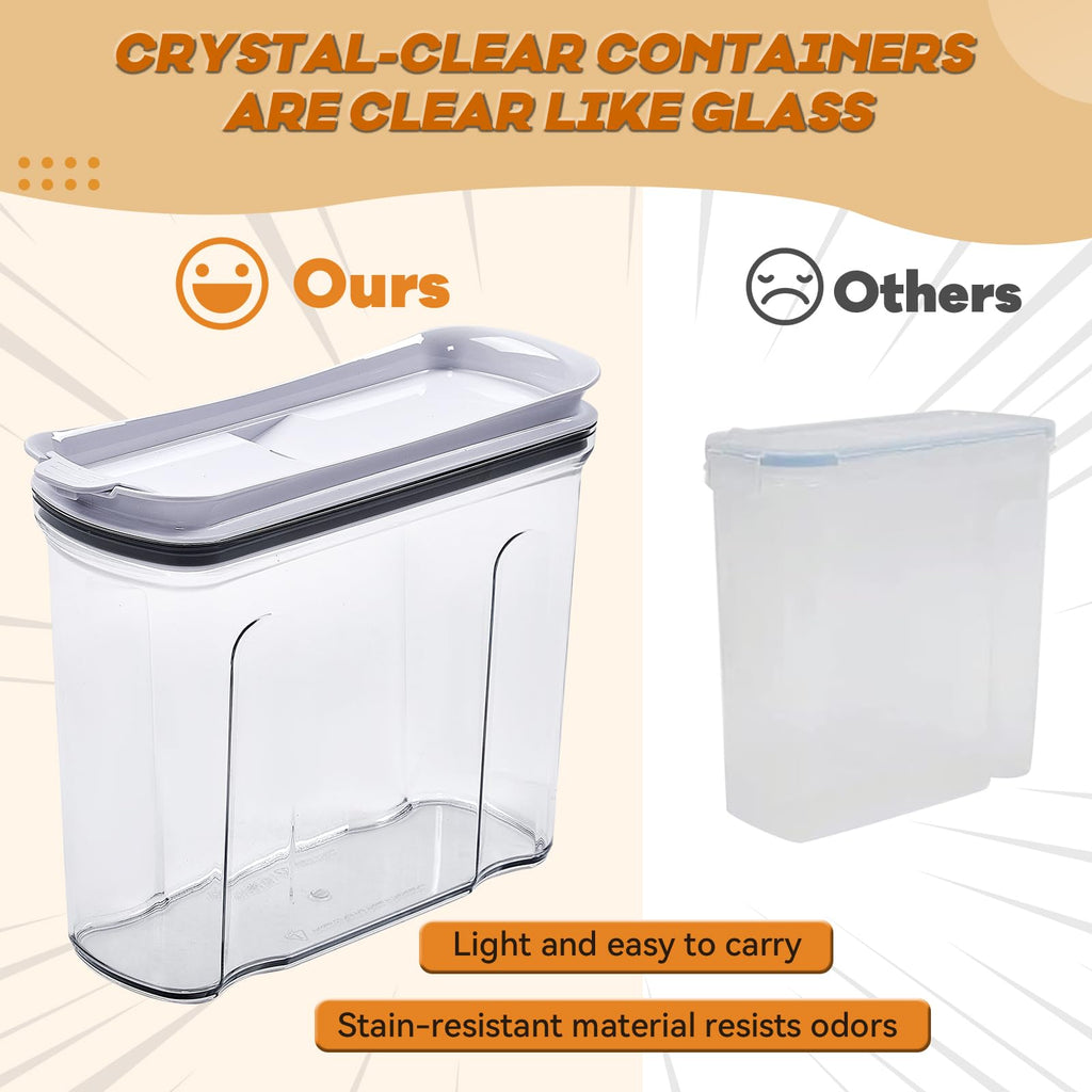 Cereal Containers Storage Set, Airtight Food Storage Container with Lid 4L/135.2oz, 2PCS BPA-FREE Plastic Pantry