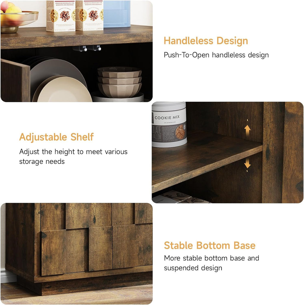 60" Sideboard Buffet Cabinet with Storage