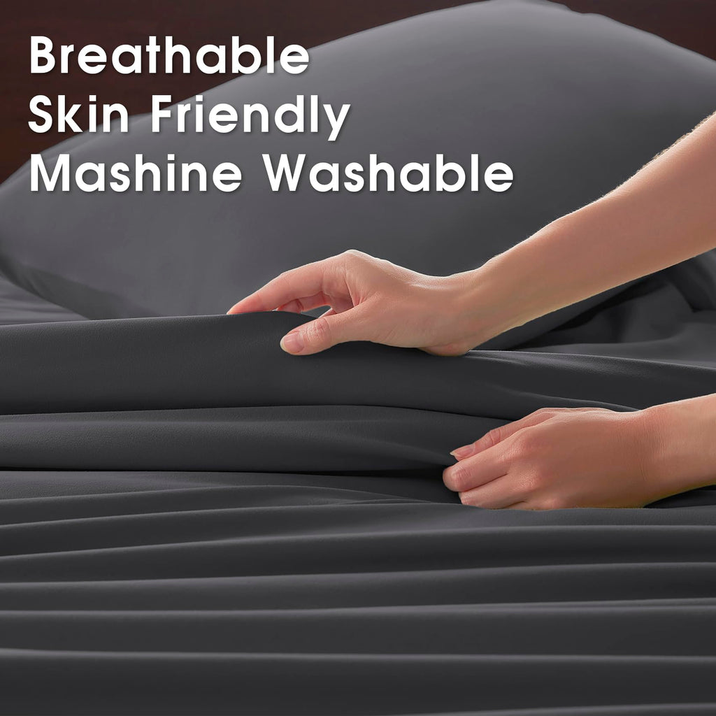 King Size 4 Piece Sheet Set - Comfy Breathable & Cooling Bed Sheets Set, Soft and Wrinkle Free, Deep Pockets, Easy &