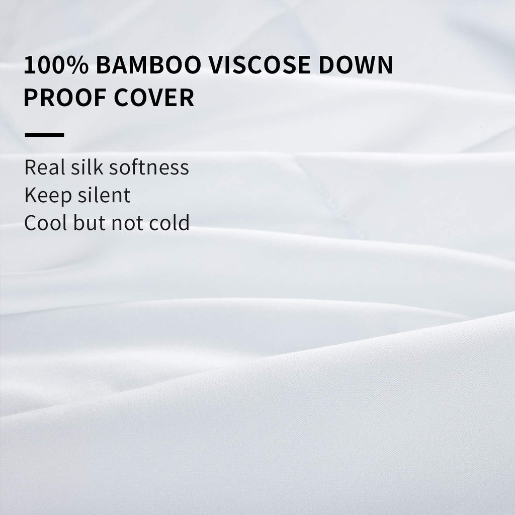 Lightweight Cooling Comforter Super King Size, 100% Viscose Derived from Bamboo Shell Down Alternative Duvet