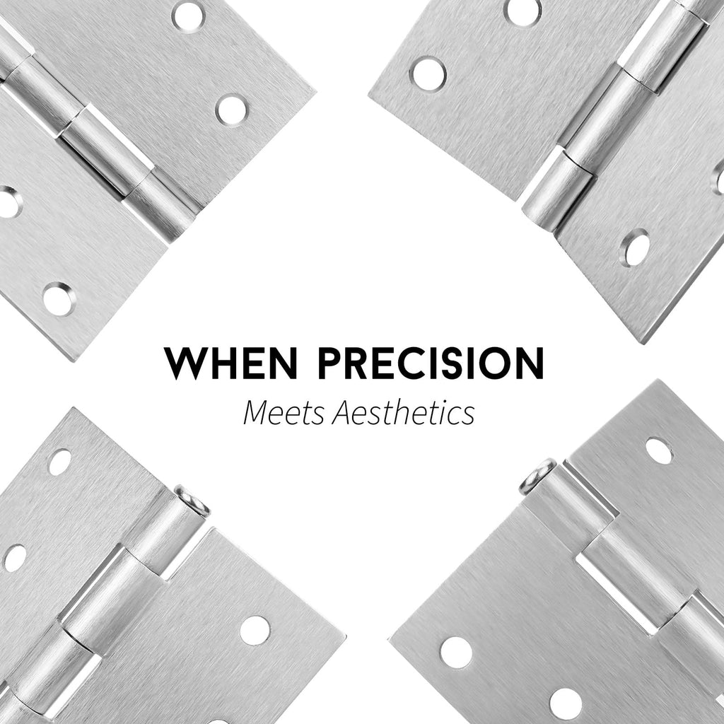 18 Pack Brushed Nickel Door Hinges 4 inch x 4 inch Door Hinges