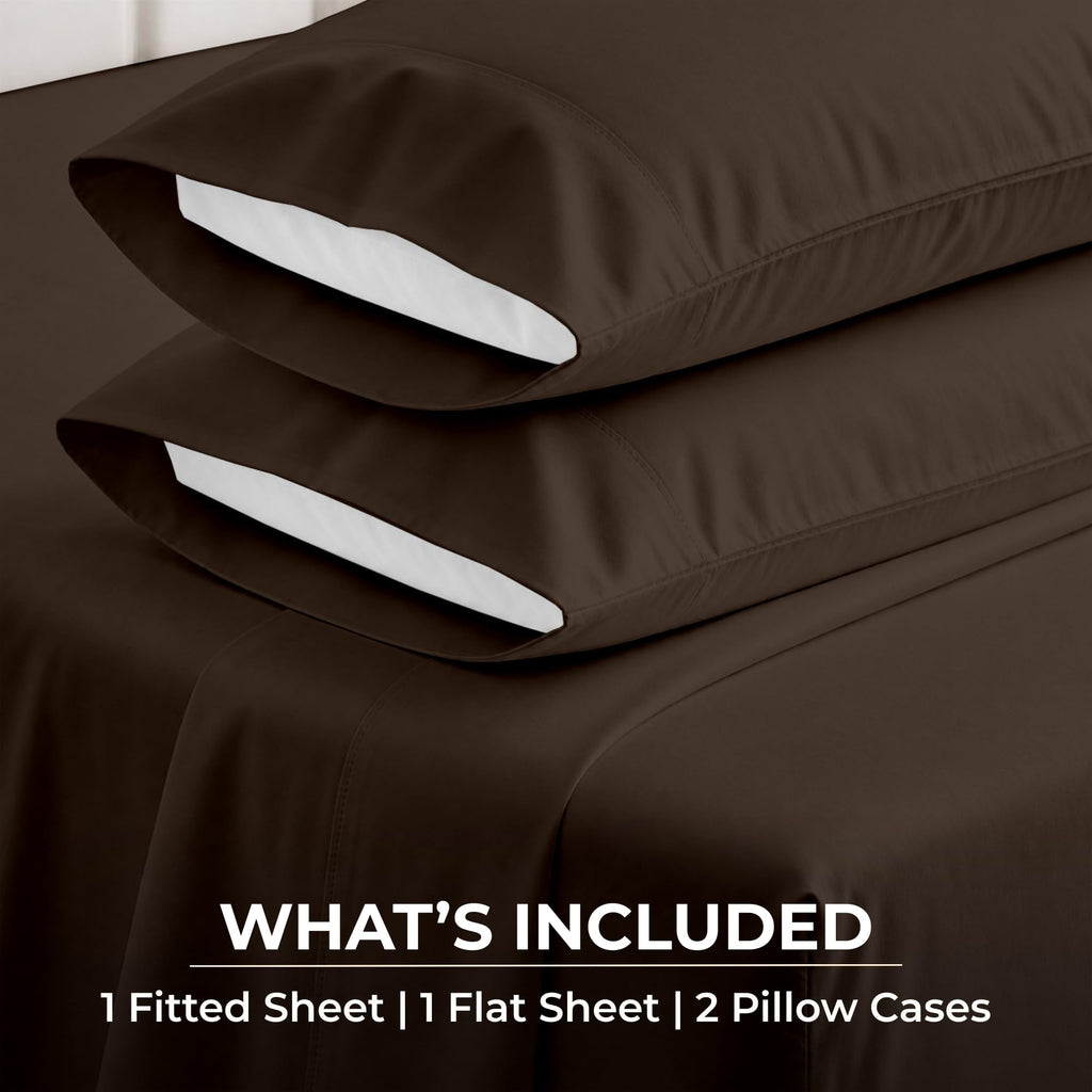 100% Egyptian Cotton Sheets Queen Size - 600 Thread Count Sheets Set, Soft, Cooling, 15" Deep Pocket, Luxury Hotel