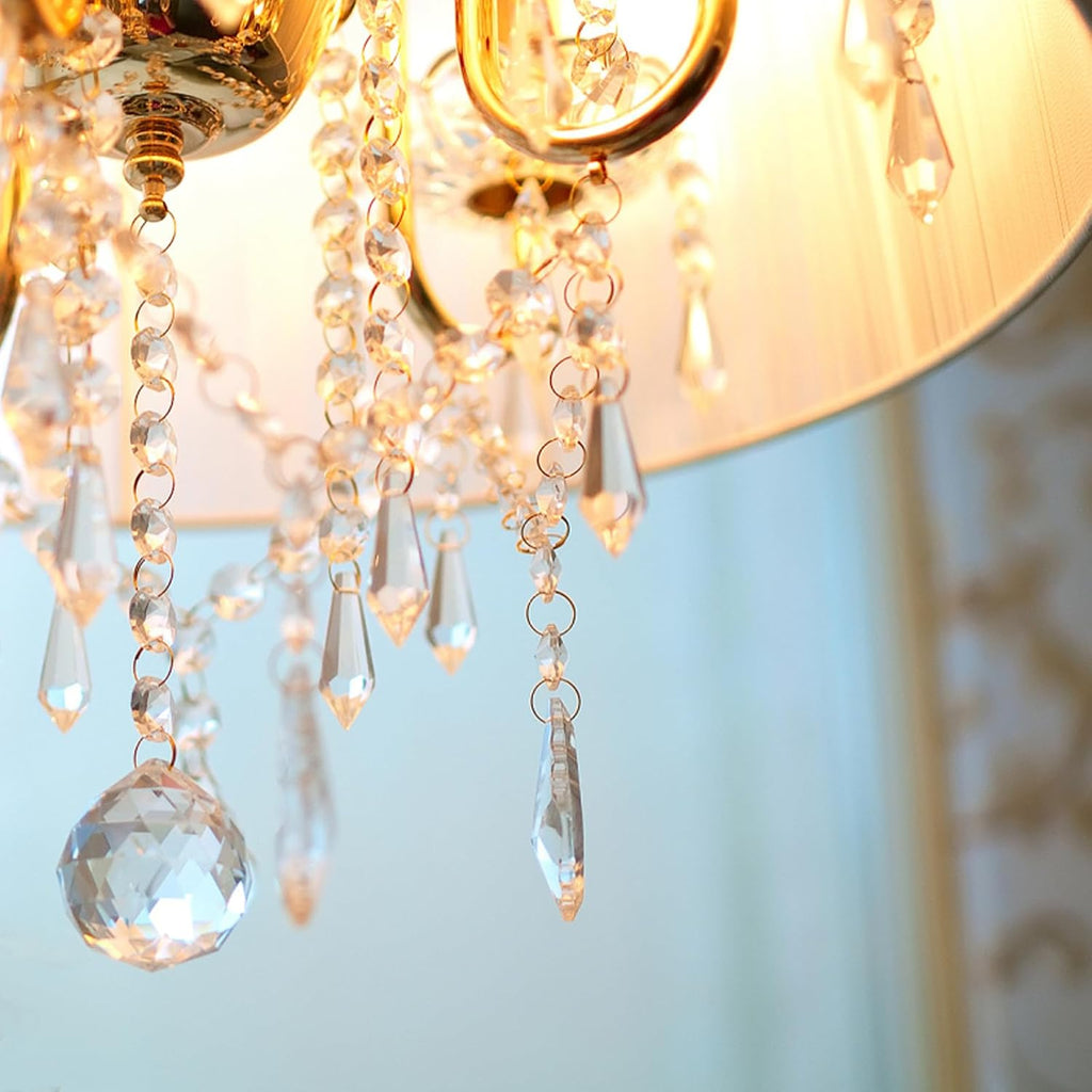 20pcs Clear Chandelier Icicle Crystals Prisms Hanging Crystal Bead Pendants Ornaments Replacements with Hooks for