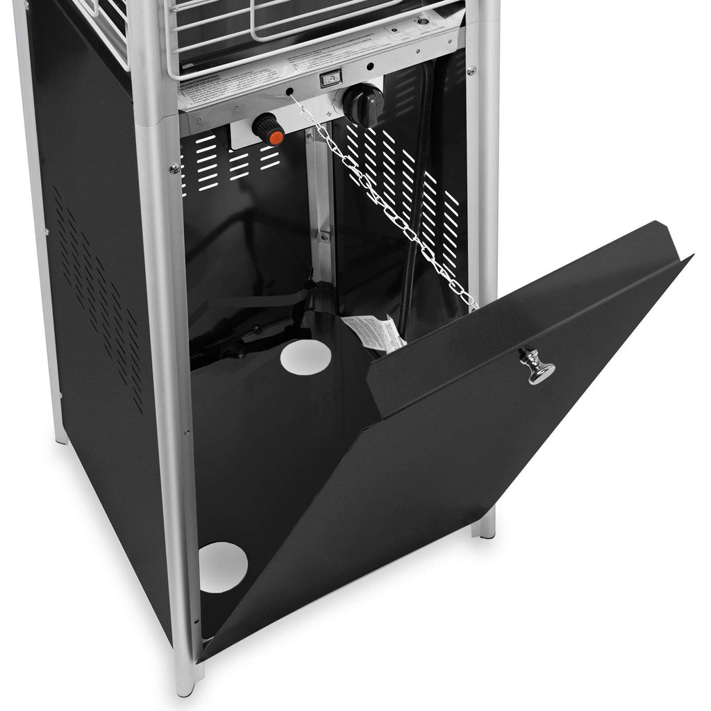 Outdoor Propane Patio Heater - Commercial LP Gas Porch & Deck Heater - Black