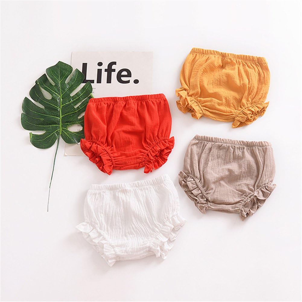Baby Bloomers Unisex Baby Girls Boys Cotton Linen Blend Shorts