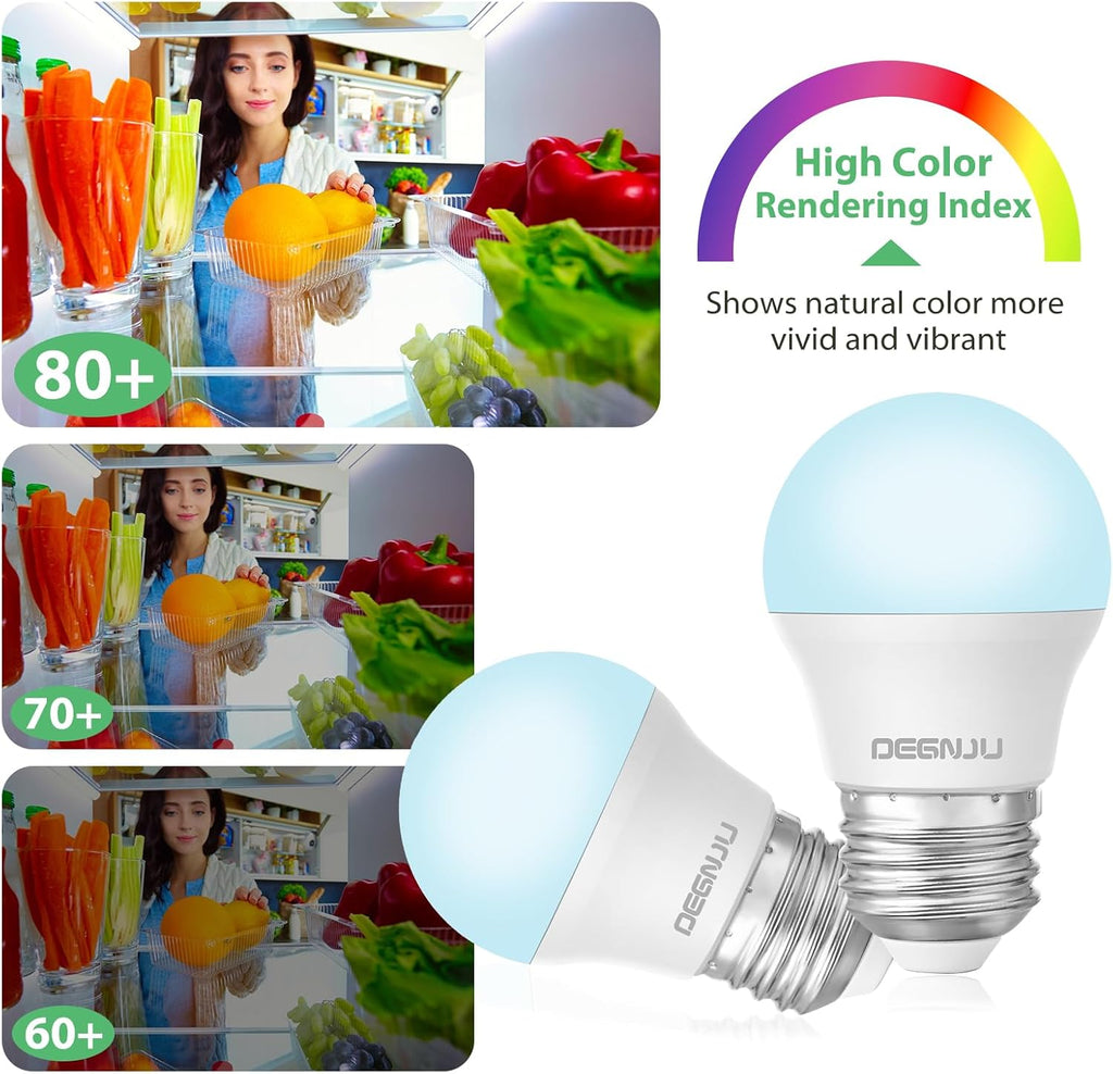 LED Refrigerator Light Bulb, 40 Watt Equivalent, 120V, Fridge Light Bulb 5000K Daylight White, A15 Appliance Bulb