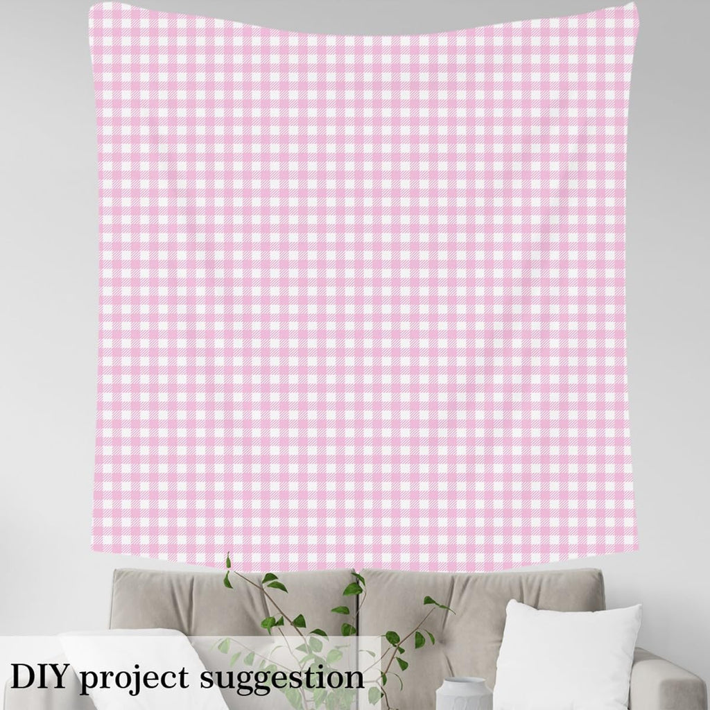 Geometric Plaid Fabric by The Yard, Fashion Simple Style Soft Polyester No Stretch, Abstract Art Fabrics Soft Polyester