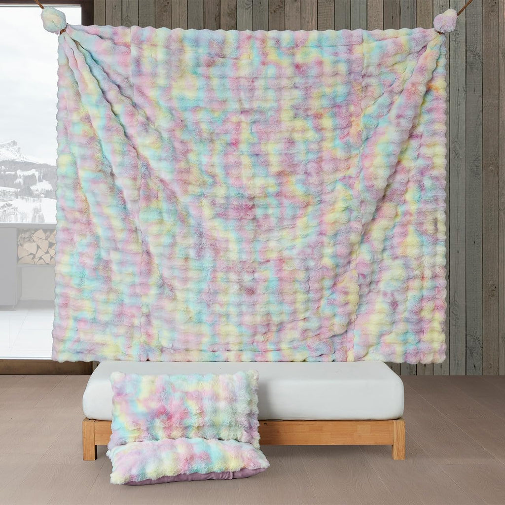 Sherbert Scoops Coma Inducer Alaskan King Comforter Set, Rainbow Sprinkles | Experience Coma Worthy Sleep with Cozy