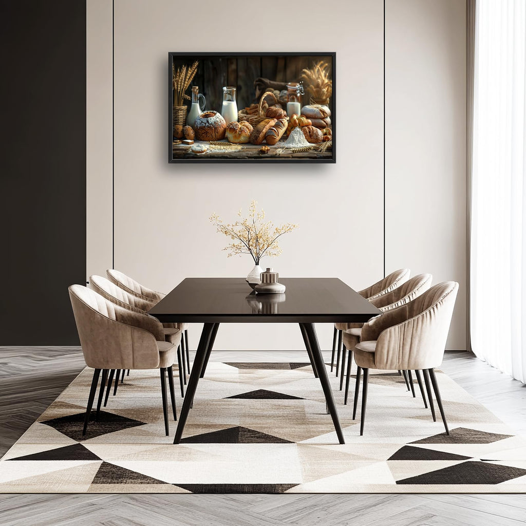 Kitchen Wall Art Extra Large Size Food Oversized Wall Decor Bread Canvas Prints Giant Pictures Painting Framed