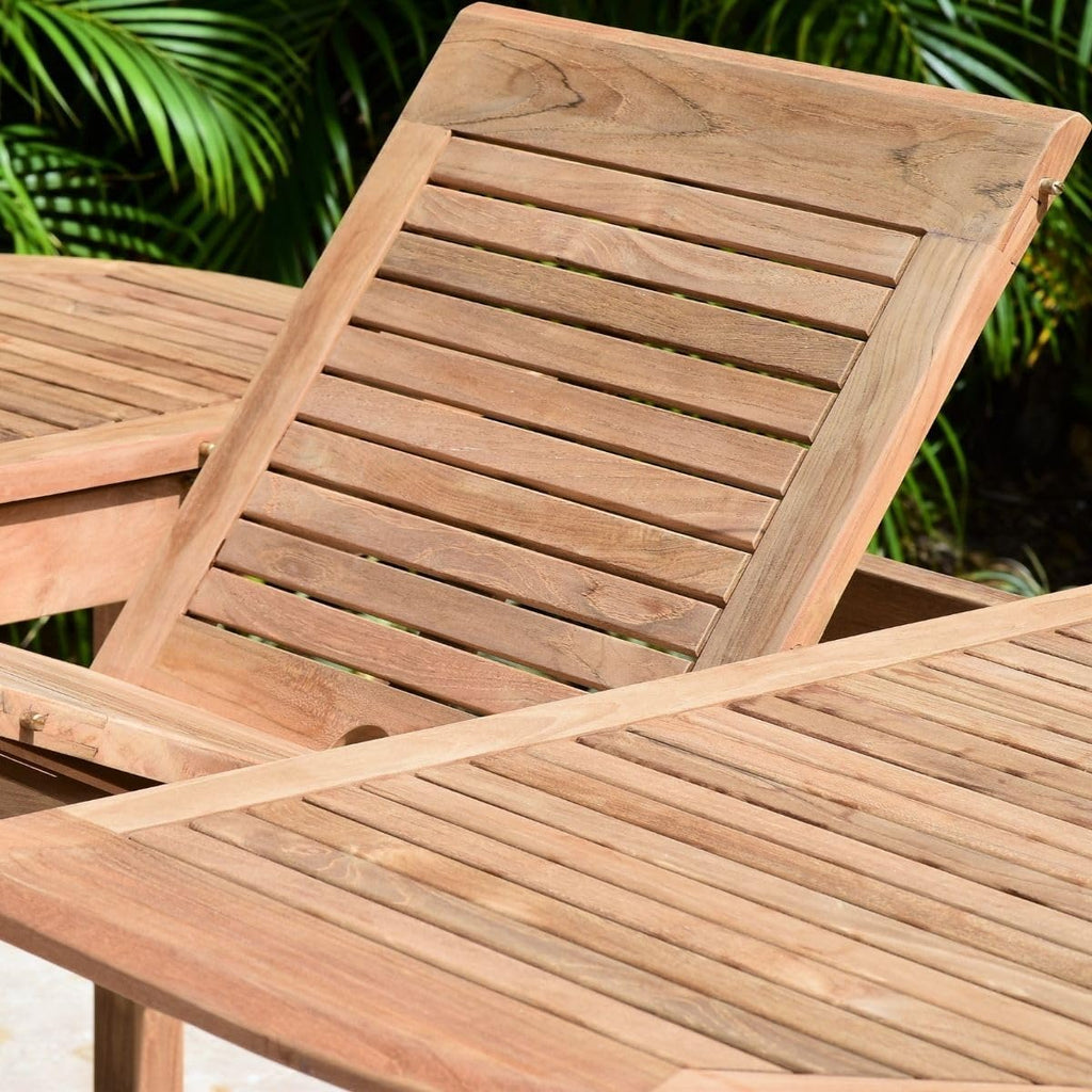 Extendable Oval Boynton Patio Dining Set, 7 Piece, Brown