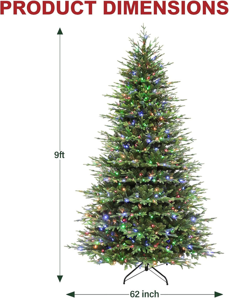 Prelit Christmas Tree with Realistic PE Foliage
