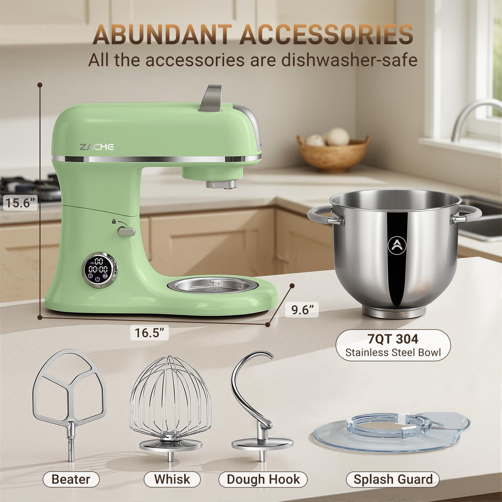 7 Quart Stand Mixer Aluminum Die Casting, 650W 12 Speed Tilt-Head Kitchen Electric Stand Mixer, Household Food Mixer