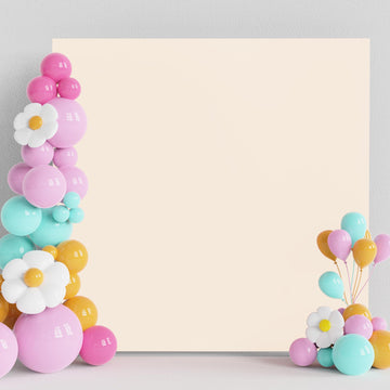 Square Backdrop Cover Beige Square Wedding Arch Cover, 6.6x6.6FT
