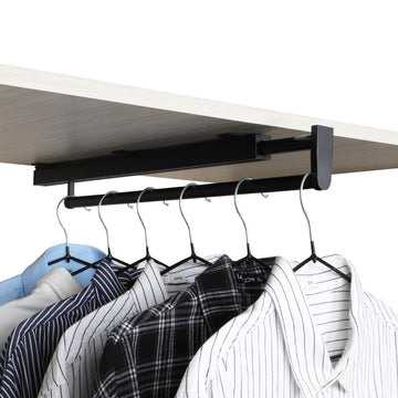 Pull out closet rod valet rod closet pull out pants rack for closet black valet rods for closets 13-3/8 inch pull out