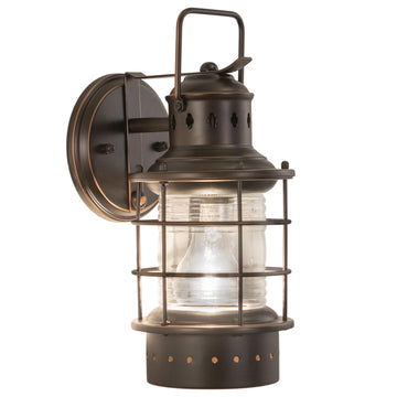 Hyannis 1-Light Bronze Coastal Outdoor Wall Sconce, 12.25 in. H