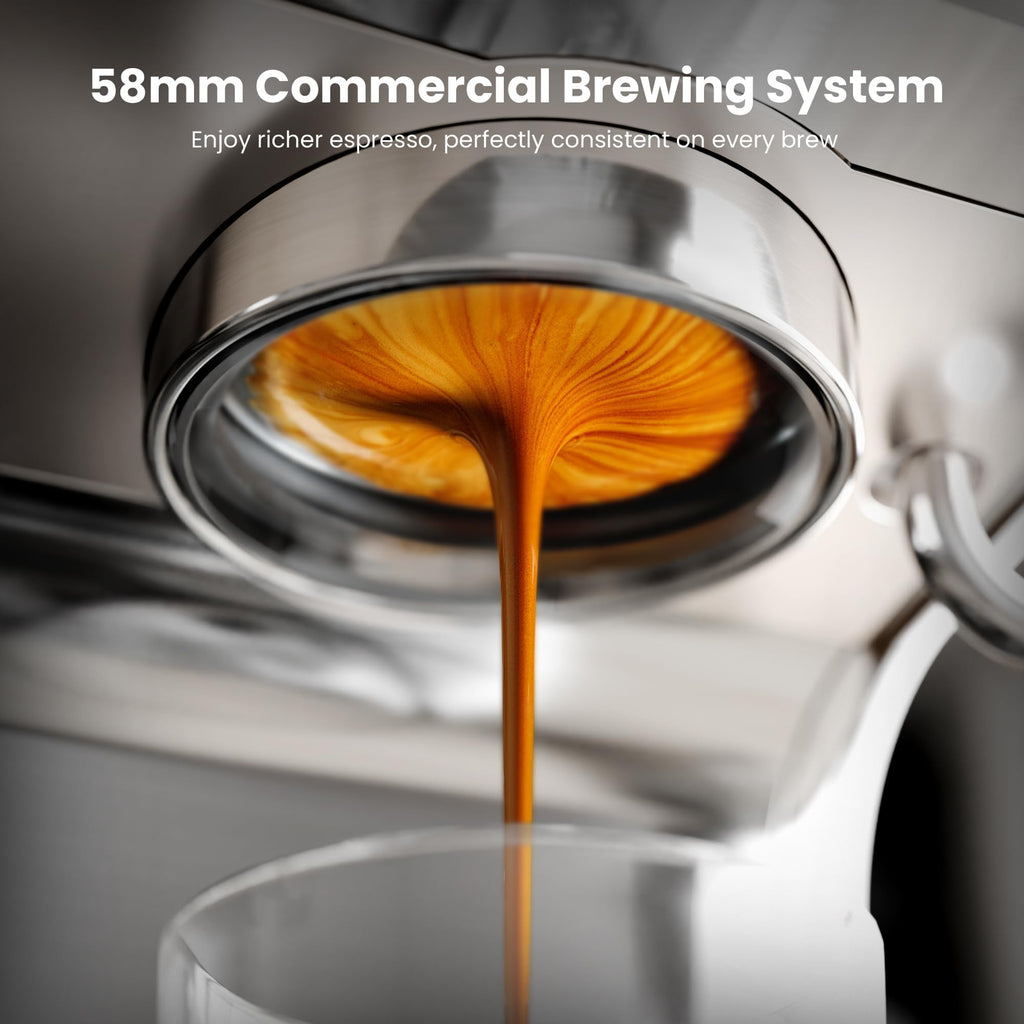 Espresso Machine with Grinder & Milk Frother, 20 Bar, PID control