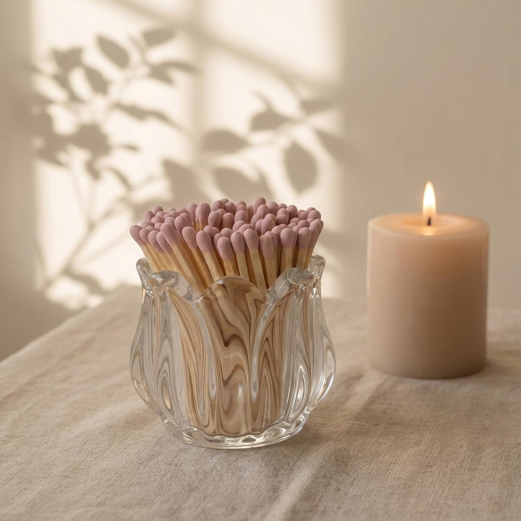 Match Holder with Striker x 4 Match Box Match Jar for Candles