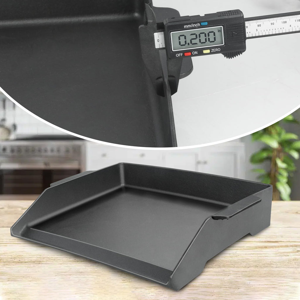 17" x 13" Universal Cast Iron Griddle for Gas Grill, Stove Top Griddle Gas Grill Griddle Insert for Charbroil